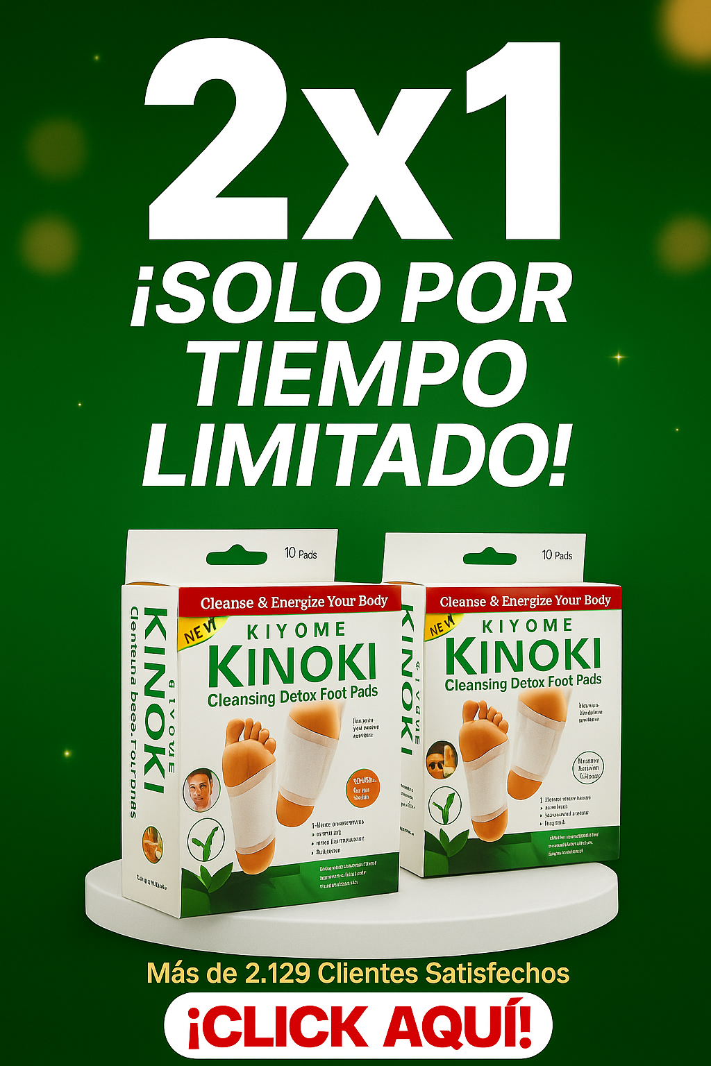 (2X1) PARCHES KINOKI “¿Y si esta noche duermes mejor que nunca?”