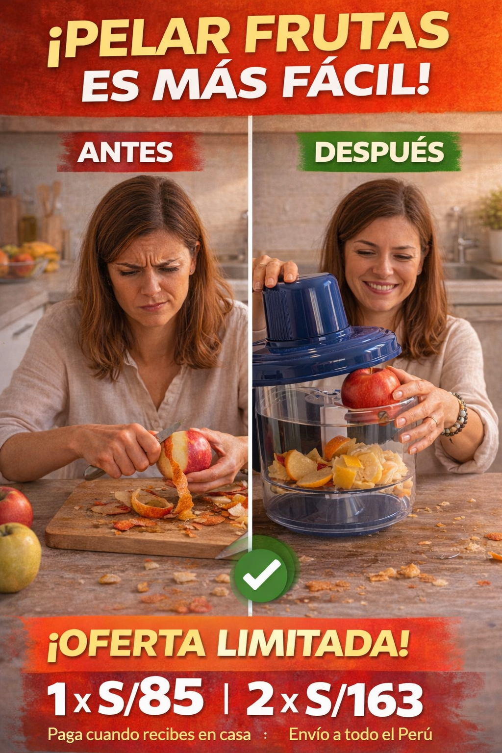 Pelador Eléctrico⚡ Cocina Sin Esfuerzo